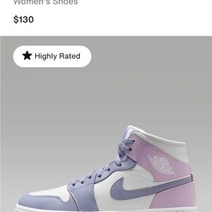 Air Jordan 1 Mid Lavender sold out/girls- women
